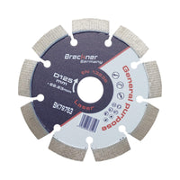 Disco diamantato segmentato 125x22,23 mm, segmento da 12 mm per calcestruzzo, pavimentazioni, mosaico, archi, mattoni Breckner Germany