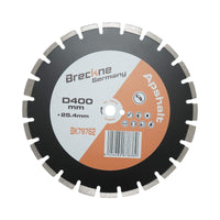Disco diamantato segmentato 400x25,4 mm, segmento 12 mm per asfalto-calcestruzzo, mattoni, massetto Breckner Germany