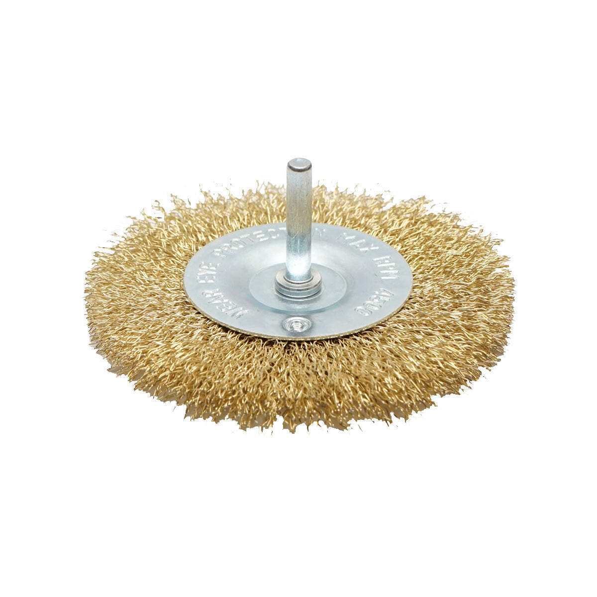 Spazzola circolare in filo metallico con attacco M14, 100 mm, 4500 giri/min, Breckner Germany.
