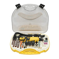 Kit mini fresa 185W, 220V tipo biax, 9 velocità 8000-35000rpm 211 pezzi Crownman