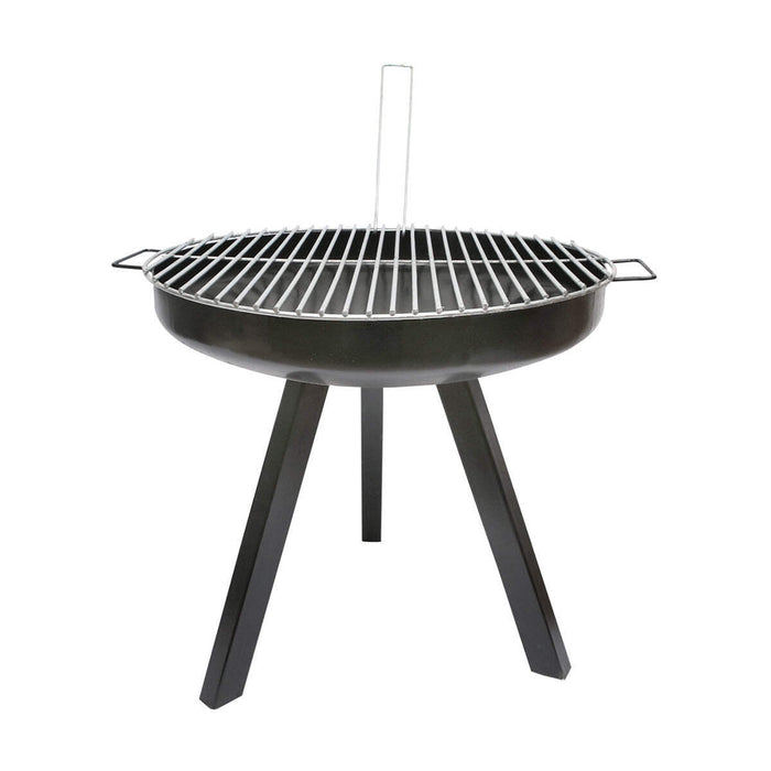 Griglia rotonda con griglia e manici, dotata di 3 gambe