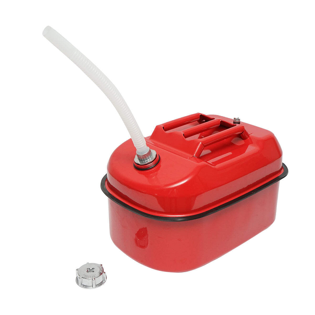 Tanica in metallo orizzontale da 20 litri Con tubo flessibile e tappo a vite