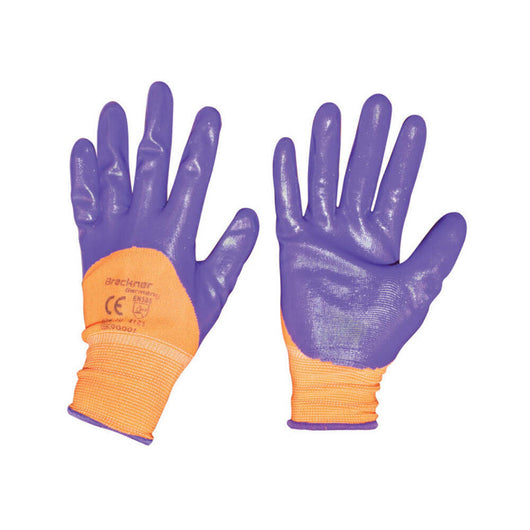 Guanti da lavoro in gomma sintetica nitrilica arancione-viola taglia 10 Breckner Germany
