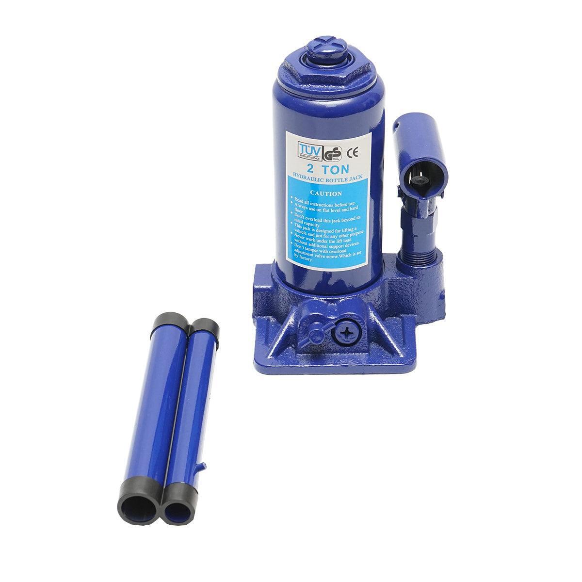 Cric a bottiglia idraulico Doppio Pistone 2 tonnellate Martinetto Idraulico Jack Bottiglia 2 Ton