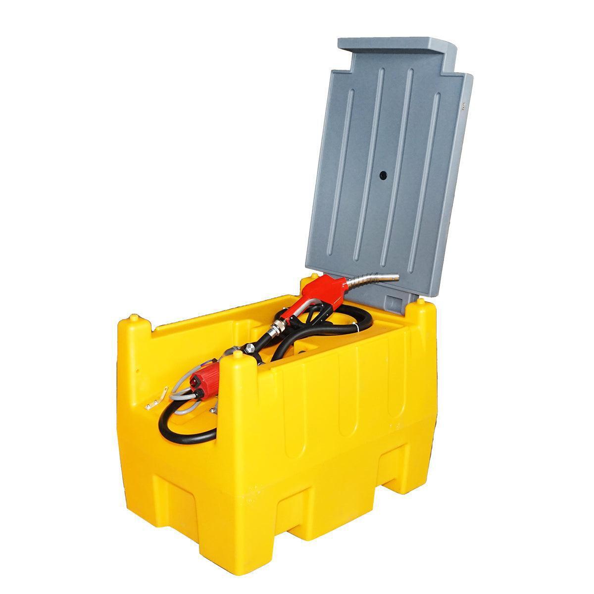 Serbatoio per gasolio da 220 Litri con impianto di trasferimento 12V/200W, Porta