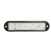 Lampada laterale LED, 12V-24V, bianca, 155x37 mm, con montatura nera, Breckner Germany.