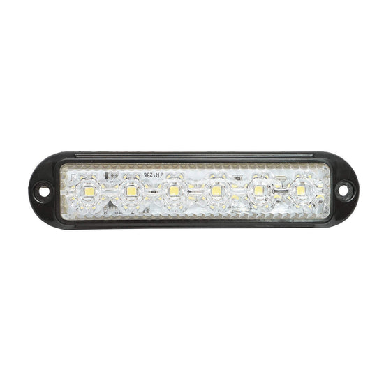 Lampada laterale LED, 12V-24V, bianca, 155x37 mm, con montatura nera, Breckner Germany.