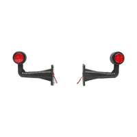 Set di lampade laterali con LED, 12-24V, rosso-bianco, Breckner Germany