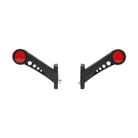 Set di lampade laterali  con LED, 12-24V, rosso-bianco, PVC elastico, Breckner Germany