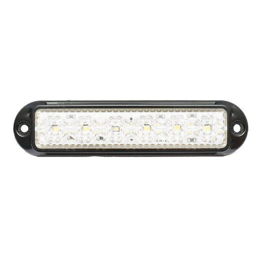 Lampada laterale  LED, bianca, 12V-24V, 155x37 mm, con cornice nera, Breckner Germany