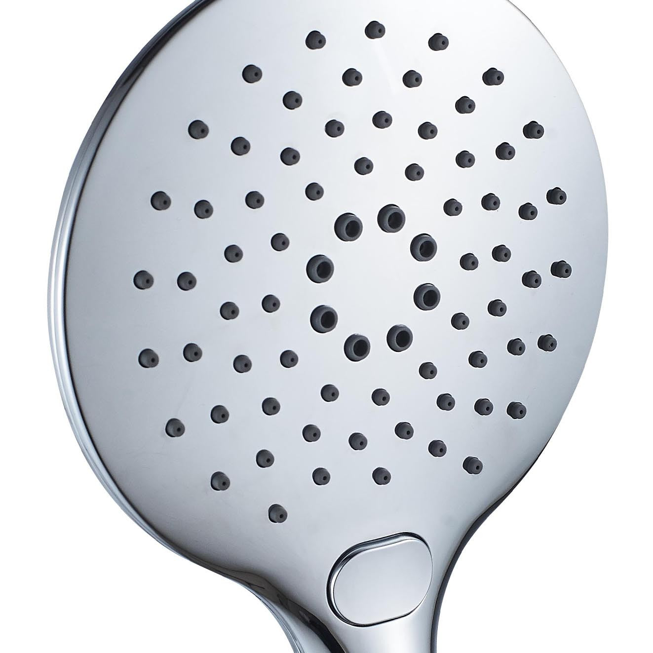 Doccino cromato a 3 funzioni con pulsante cambio getto - serie Astra