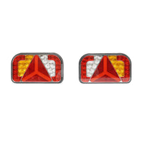 Set di lampade posteriori LED per rimorchio, 12-24V, 235x140x38 mm, Breckner Germany