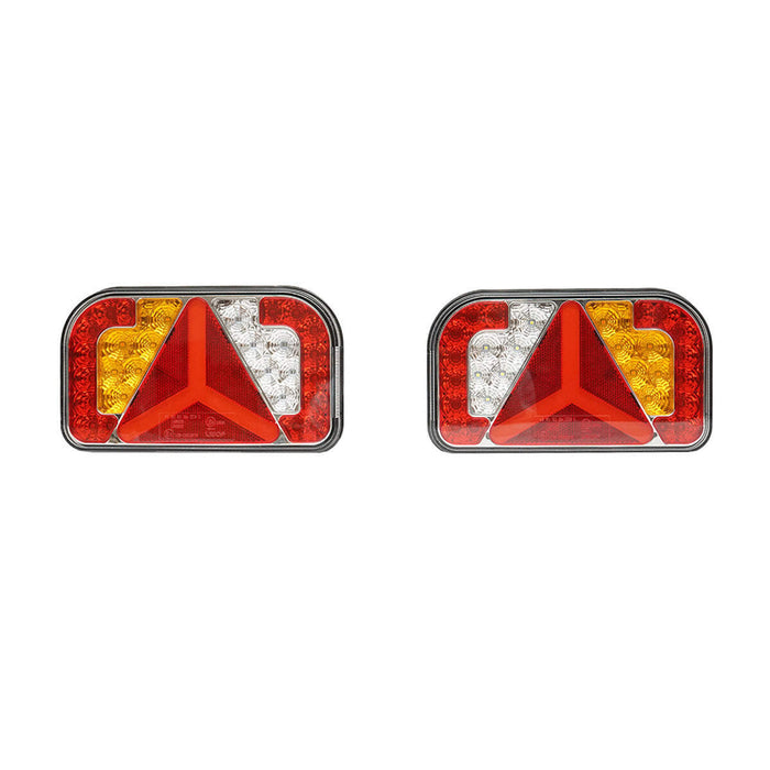 Set di lampade posteriori LED per rimorchio, 12-24V, 235x140x38 mm, Breckner Germany