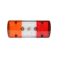 Lampada posteriore rettangolare con 28 LED e 3 compartimenti da 12V