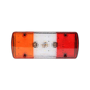 Lampada posteriore rettangolare con 28 LED e 3 compartimenti da 12V