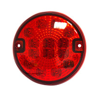 Lampada fendinebbiaLED rossa con funzione di segnalazione, diametro 140 mm, 12-24V.