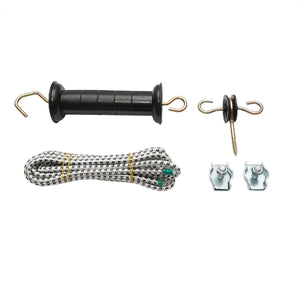 Set manico porta con filo elastico, connettori, isolatore con ancoraggio doppio, Breckner Germany