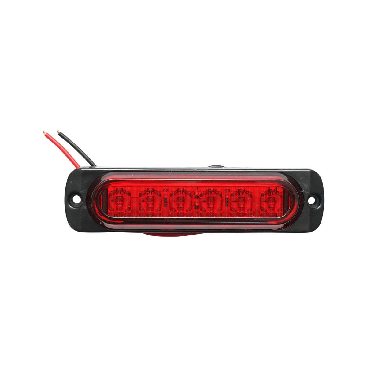 Lampada LED  laterale rossa, 12V-24V, FR0272R, Breckner Germany.