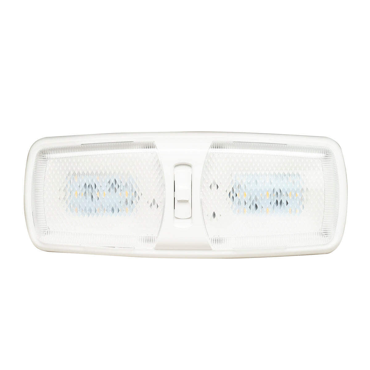 Lampada plafoniera doppia con LED, 12V, per camion.