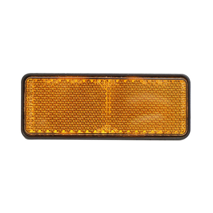 Catadiottrico  rettangolare con adesivo, 90x32 mm, giallo laterale, Breckner Germany