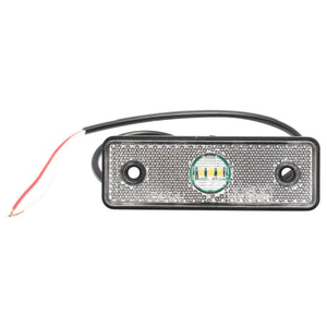 Lampada laterale bianca con LED, 24V.