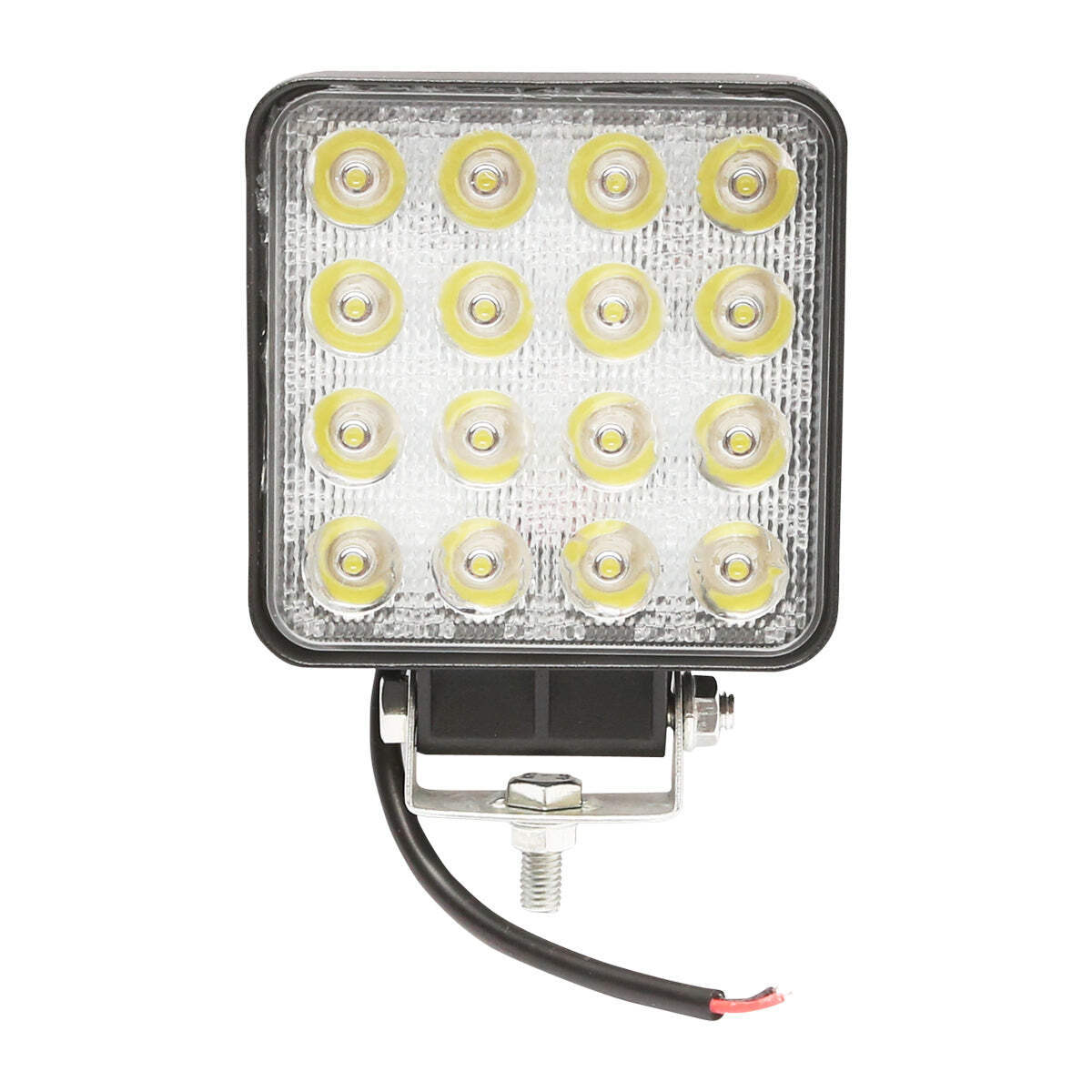Lampada quadrata con 16 LED, 10-60V, 48W, angolo di radiazione 60°, Breckner Germany.