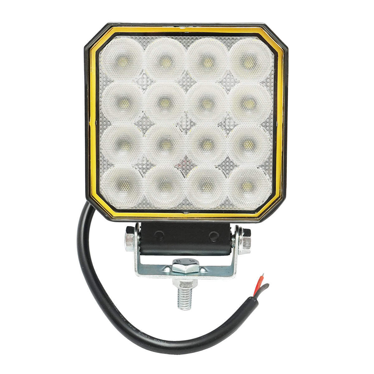 Proiettore con 16 LED, 10-30V, 25W, 101x101x32mm, con accessori di montaggio, Breckner Germany.
