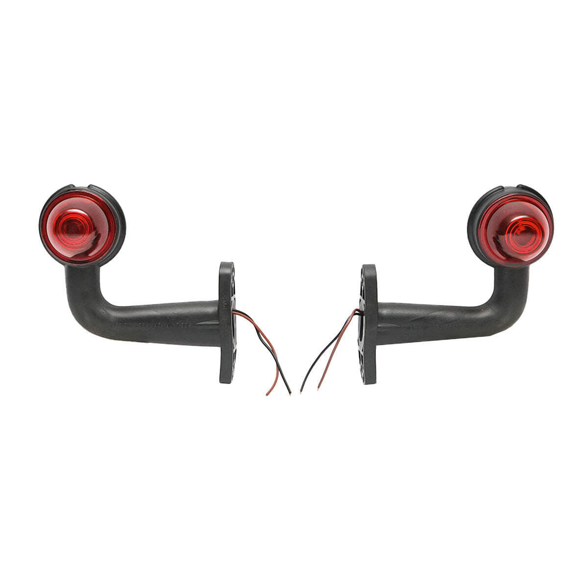 Set di lampade laterali con LED, 12-24V, rosso-bianco, PVC dur