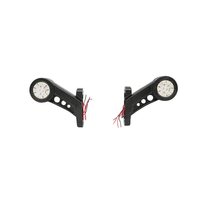 Set di lampade laterali con LED, 12-24V, rosso-bianco, PVC elastico, Breckner Germany