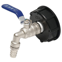 Rubinetto di scarico 1/2 in ottone per serbatoio IBC con filettatura interna da 60 mm, Autospeed