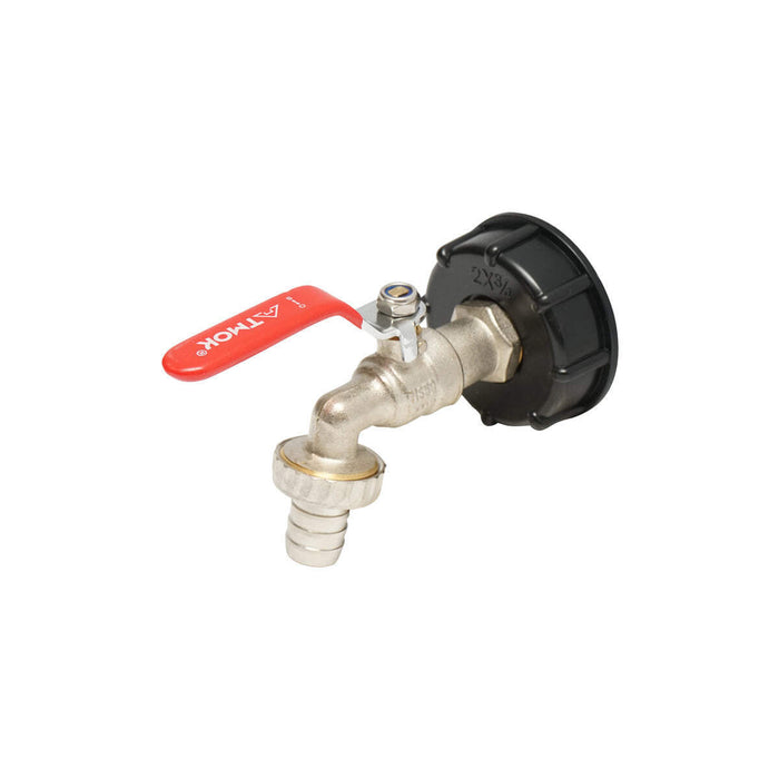 Rubinetto per serbatoio IBC in ottone S60x6x3/4 con filettatura interna da 60 mm