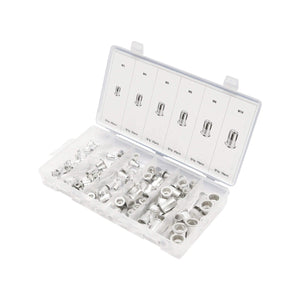 Set di dadi ribattini con bordo in alluminio, 150 pezzi