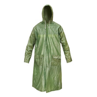 Mantella con cappuccio impermeabile taglia L in PVC, con 2 tasche, chiusura con bottoni a pressione, verde scuro Breckner Germany