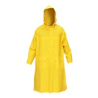 Mantella con cappuccio impermeabile taglia XXXL in poliestere e PVC con aperture di ventilazione, 2 tasche e cerniera, gialla Breckner Germany