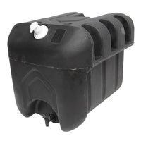 Serbatoio per acqua 50L con rubinetto e dosatore di sapone da 250 ml, in plastica nera, dimensioni 420x440x400 mm