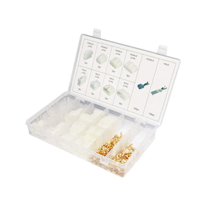 Set di connettori elettrici e isolatori, 240 pezzi.