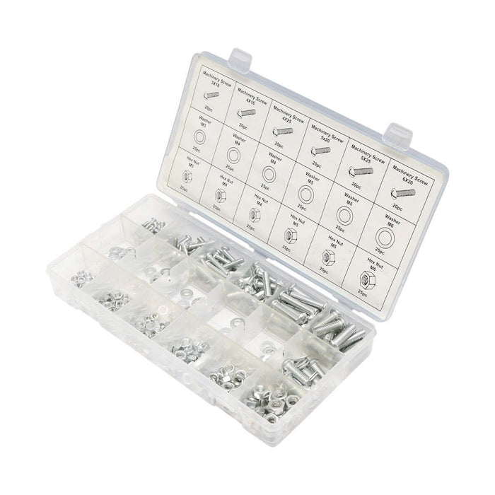 Set di viti metriche a croce, dadi e rondelle piatte, 420 pezzi.