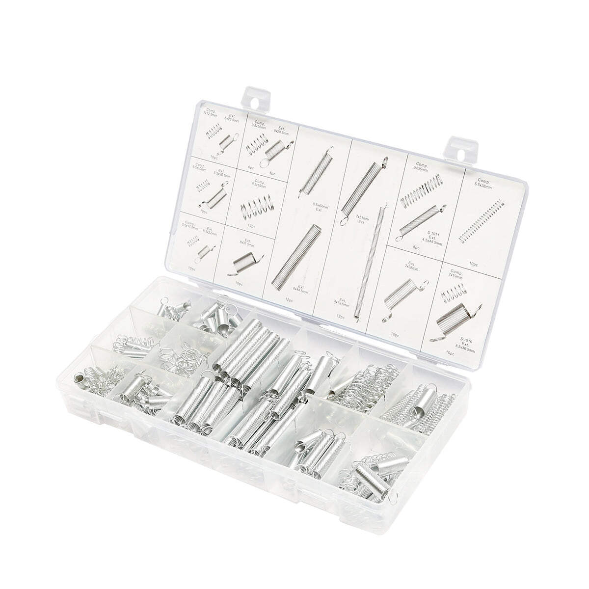 Set di 200 molle di trazione e compressione.