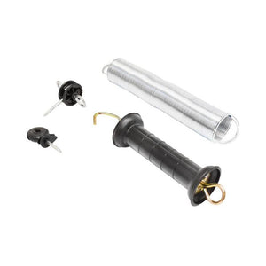 Set Maniglia per recinzioni elettriche Molla di Tensione estendibile 2 isolatori recinto elettrico Breckner Germany