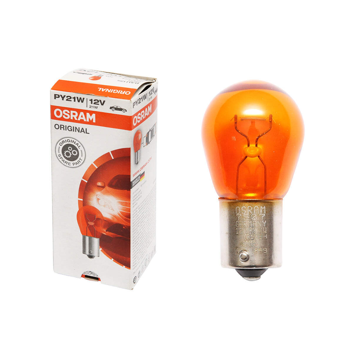 Lampadina (Osram) 21W/12V BAU15s - gialla