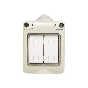 Interruttore doppio PT esterno IP55, 10AX, 250V