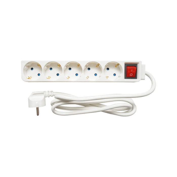 Prolunga con 5 prese schuko 1,5m, 16A, 250 e interruttore