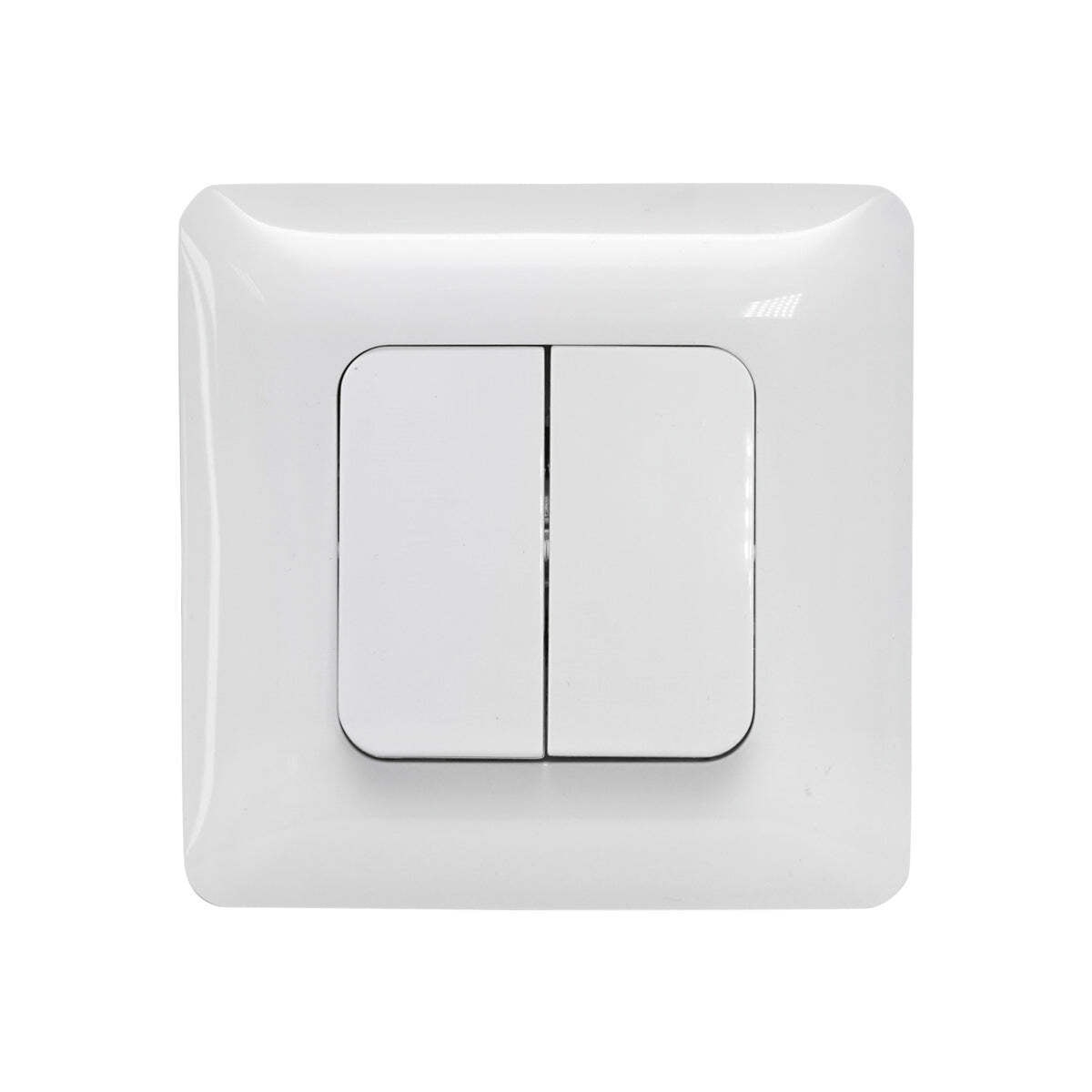 Doppio interruttore bianco ST 220V - 250V, 10A da incasso