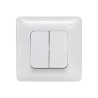 Doppio interruttore bianco ST 220V - 250V, 10A da incasso