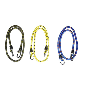 Set di 3 corde elastiche con ganci per ancoraggio carico, 10mmx100cm
