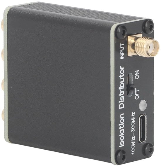 Divisore RF con Isolamento Attivo - Distribuzione di Segnale HF - Fonte GPSDO - Applicazioni SDR - Intervallo di Frequenza 100 kHz a 150 MHz - Attenzione Minima di Inserzione 80 dB - Divisore di Segnale