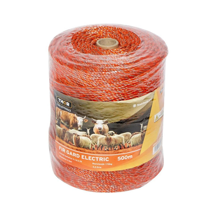 Filo per recinto elettrico, Lunghezza 500 mt, Ø3mm. 5x0.2mm. SS , 4.5 Ohm/m, Recinzioni Elettriche Thor