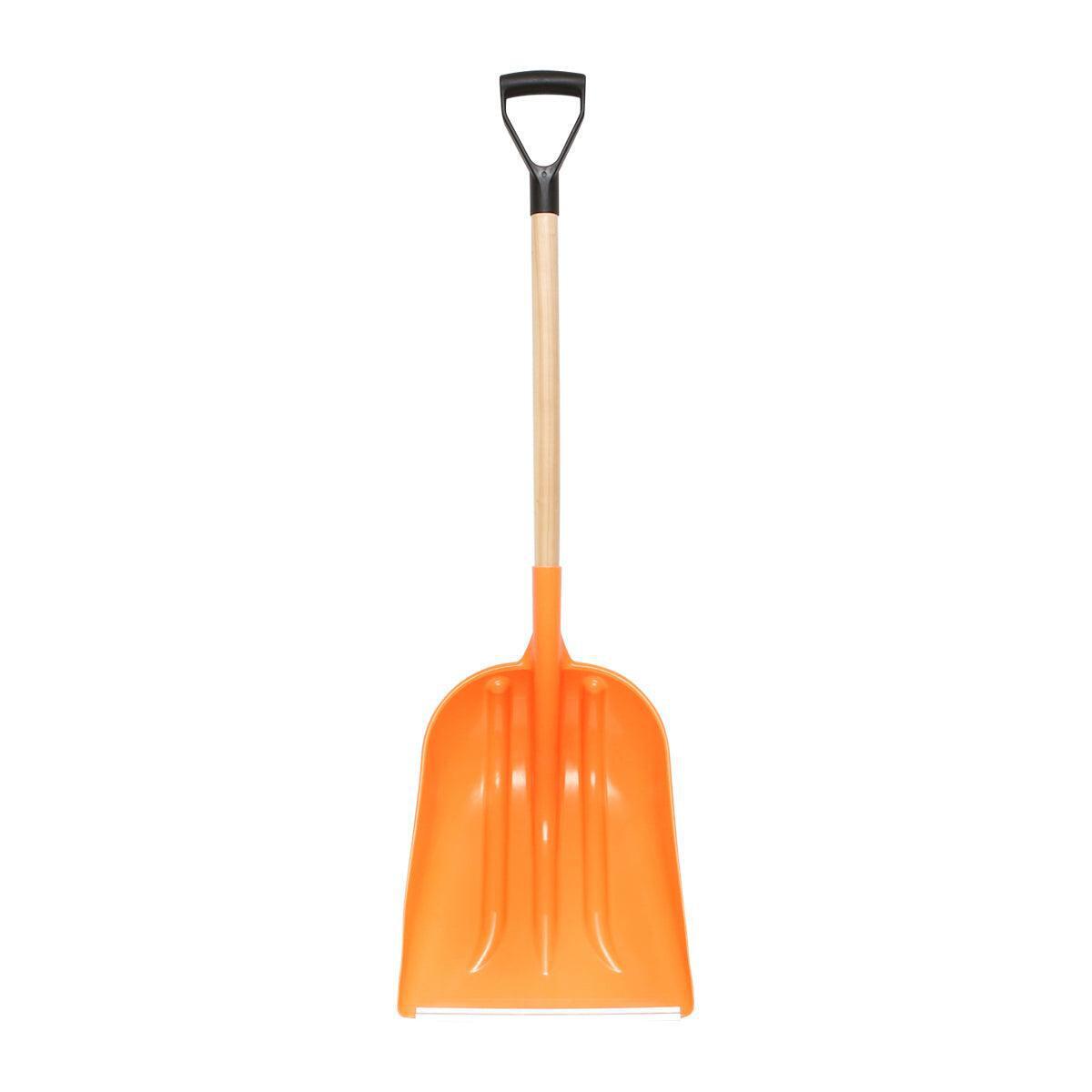Pala da neve in polipropilene con manico in legno da 1200 mm