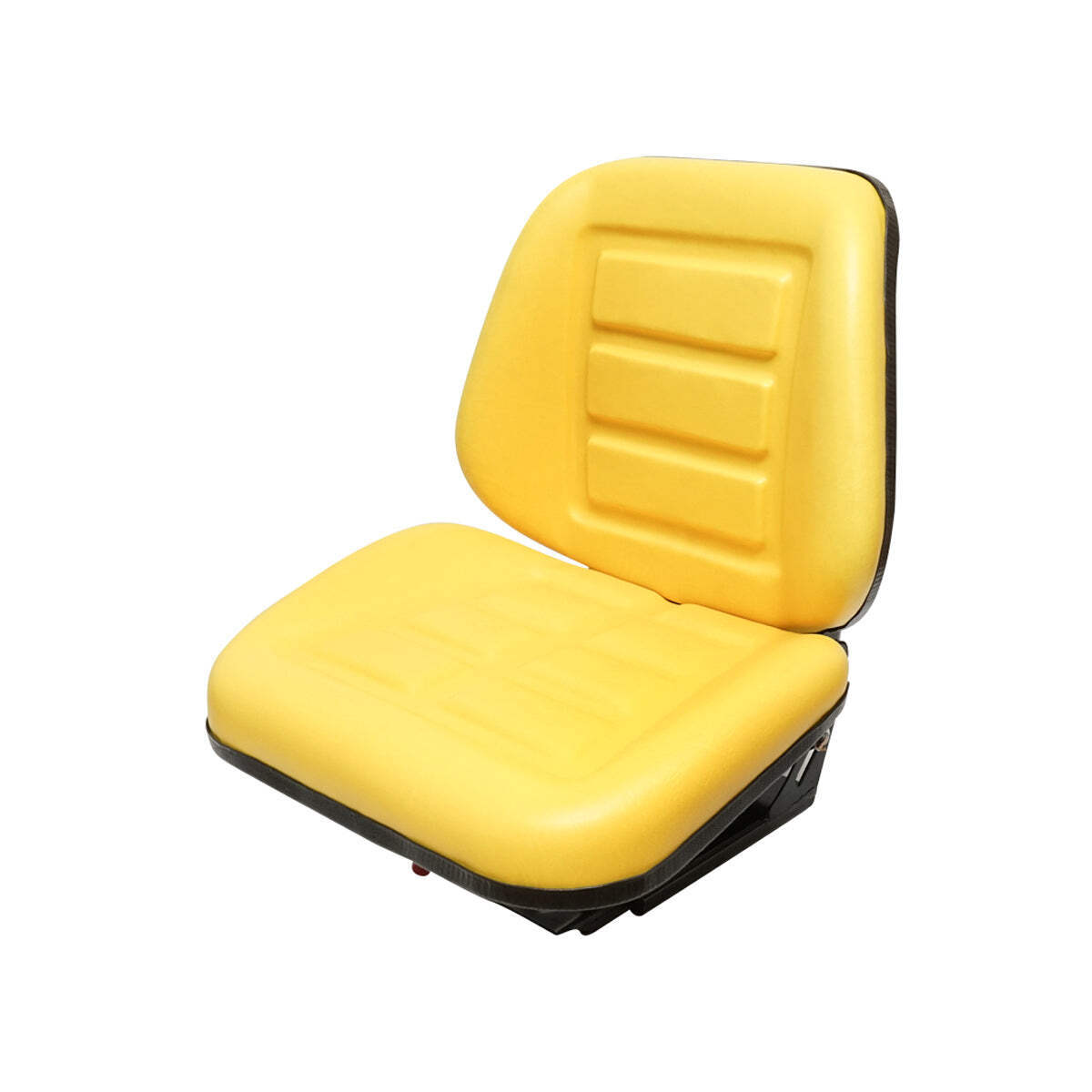 Sedile universale giallo con tripla regolazione e ammortizzatore per trattore U-445