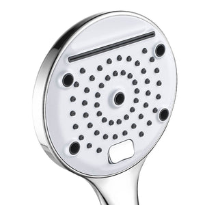 Doccetta tonda cromata a 3 funzioni con pulsante cambio getto - serie Victoria